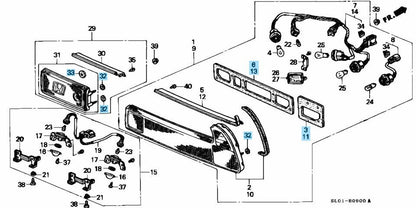 HONDA NSX NSX-R NA1 NA2 Genuine Base Gasket Set Tail Lamp Right & Left 6set OEM