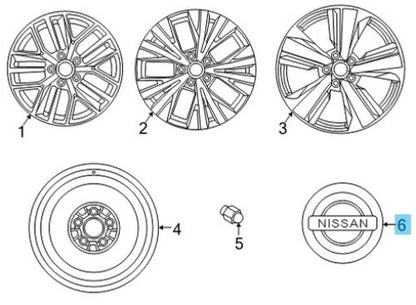 NISSAN ROGUE T33 2022 Genuine Disc Wheel Ornament 40342-6RA1A x4 Set OEM