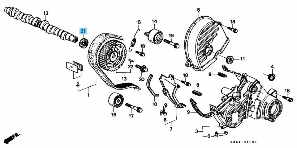 HONDA ACTY VAN & TRUCK HA3 89-99 Genuine Water Pump & Tensioner 6-piece set OEM