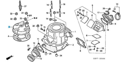 HONDA CR80 CR80RA CR80RBA 1996-2002 Genuine Cylinder head 12201-GBF-841 OEM