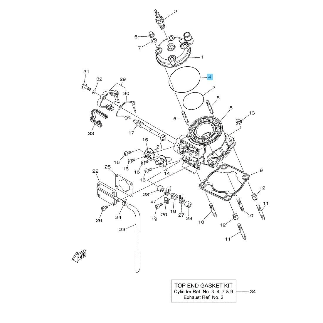 YAMAHA YZ85 2002-2025 Genuine Cylinder Head O-Ring(Outside) 93210-84724-00 OEM