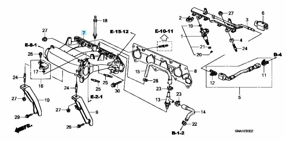 HONDA CIVIC TYPE-R 4D ABA-FD2 Genuine K20A RRC Intake Manifold 17100-RRC-000 OEM