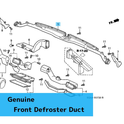 HONDA S2000 AP1 AP2 2000-2009 Genuine Front Defroster Duct 77460-S2A-003 OEM