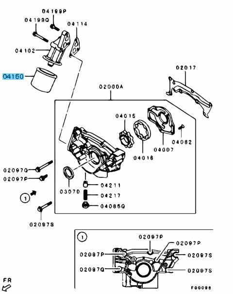 MITSUBISHI PAJERO V93W V97W 2006-2008 Genuine Engine Oil Filter MZ690150 OEM