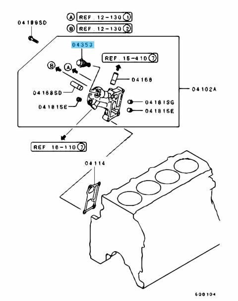 MITSUBISHI LANCER Evo 8 9 10 Genuine Eng Oil Cooler By-Pass Valve MD356695 OEM