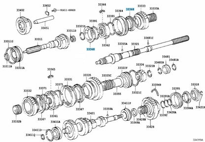 TOYOTA LEVIN TRUENO AE86 T50 Transmission Synchronizer Ring 3-4 Speed x2 OEM