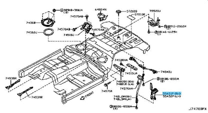 NISSAN 370Z Z34 09-14 Genuine Rear Suspension Member Stay Assy RH 55451-EH100