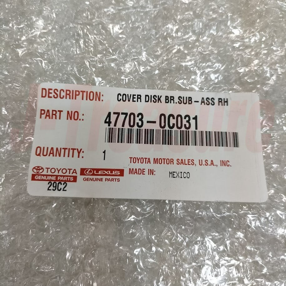 TOYOTA SEQUOIA 08-22 TUNDRA 07-21 Genuine Cover Disc Brake Dust Front Set OEM