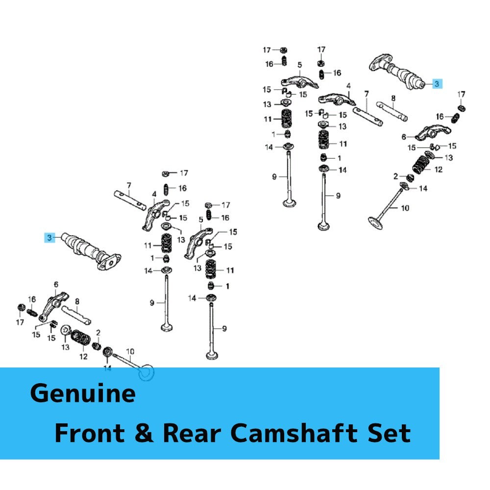 HONDA VT750RS SHADOW RS '10-13 Genuine Front & Rear Camshaft Set OEM