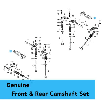 HONDA VT750RS SHADOW RS '10-13 Genuine Front & Rear Camshaft Set OEM