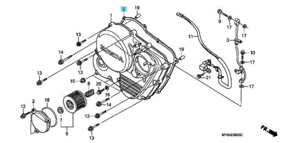 HONDA XR650L '93-25 Genuine Clutch Plate Set & W/Crankcase Cover Gasket OEM