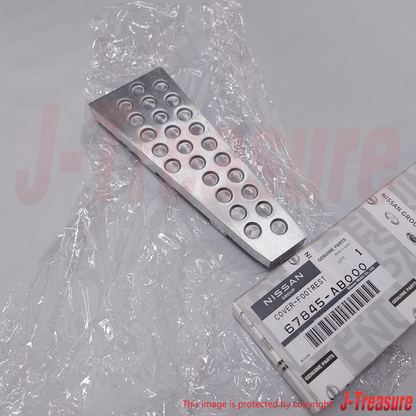 NISSAN SKYLINE GT-R R33 R34 95-02 Genuine Foot Rest & Aluminum Cover Set OEM