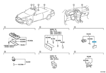 TOYOTA SOLARA ACV20 MCV20 00-08 Genuine Courtesy Lamp Lens OEM For Convertible