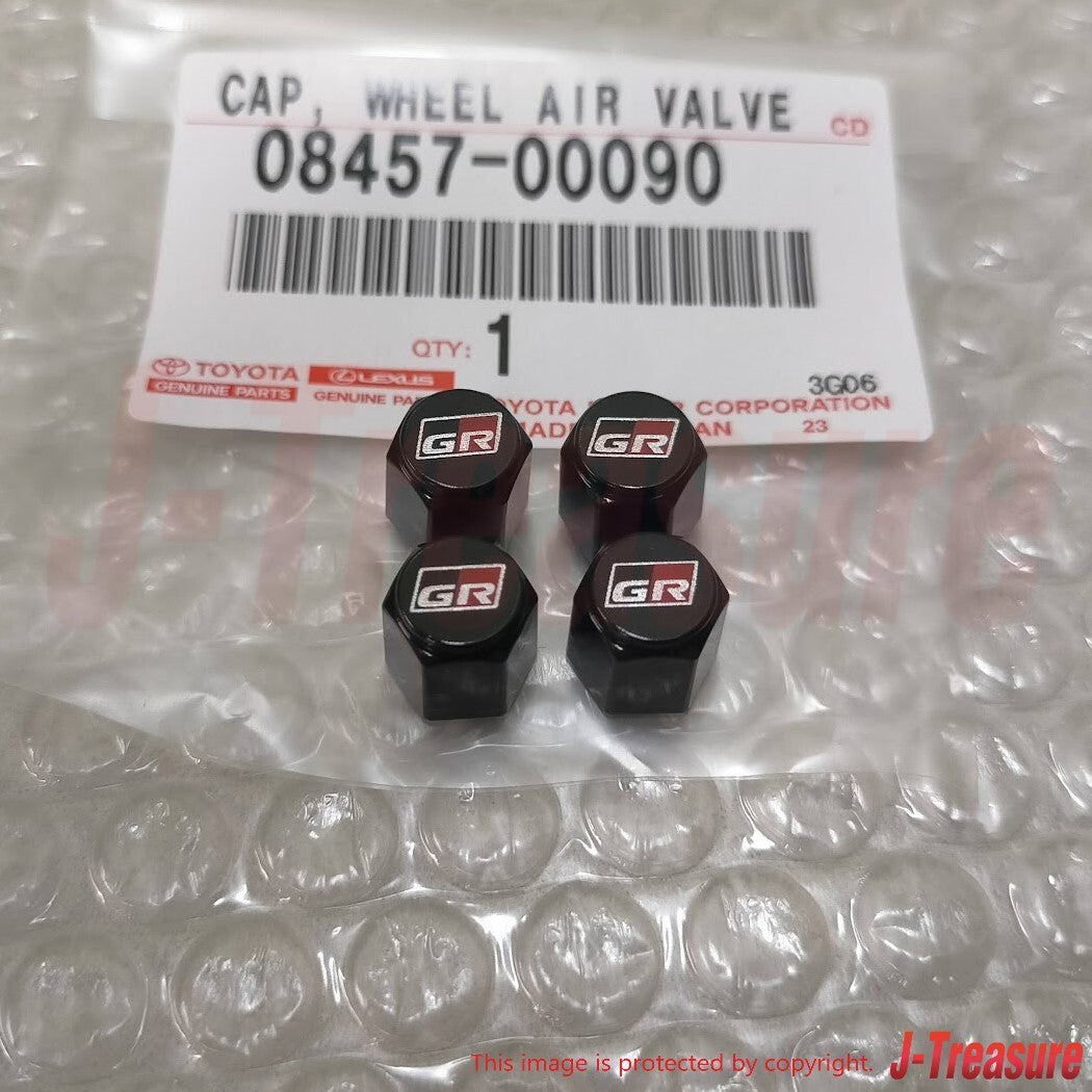 TOYOTA Genuine GAZOO RACING GR SPORT Tire Air Valve Cap 4pcs Set 08457-00090 OEM