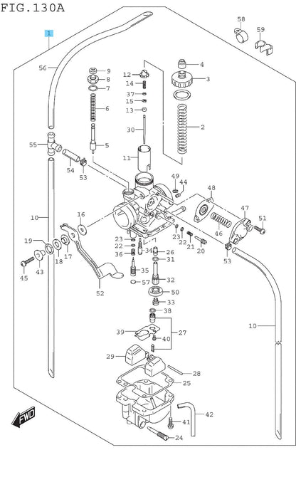 SUZUKI DR-Z125L 2021-2024 Genuine Carburetor Assy 13200-08G02 OEM