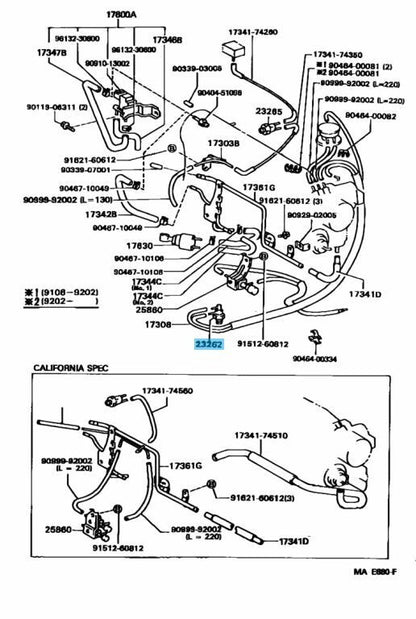 TOYOTA CAMRY SV## 83-98 Genuine Bimetal Vacuum Switching Valve 90925-05068 OEM