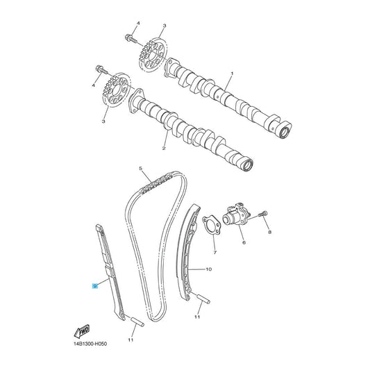 YAMAHA YZF-R1 2009-2014 Genuine Chain Damper NO.1 1KB-12251-00-00 OEM