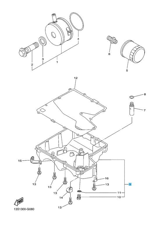 YAMAHA YZF-R6 2010-2017 Genuine Strainer Cover 2C0-13400-00-00 OEM
