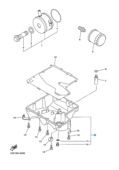 YAMAHA YZF-R6 2010-2017 Genuine Strainer Cover 2C0-13400-00-00 OEM