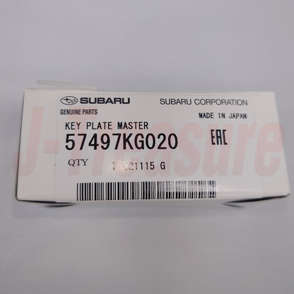 SUBARU IMPREZA GC8 GF8 1993-2001 Genuine Master Blank Key Plate 57497KG020 OEM