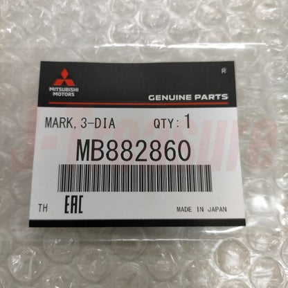 MITSUBISHI LANCER Evolution 5 CP9A Genuine Triple Red Dia Emblem MB882860 OEM