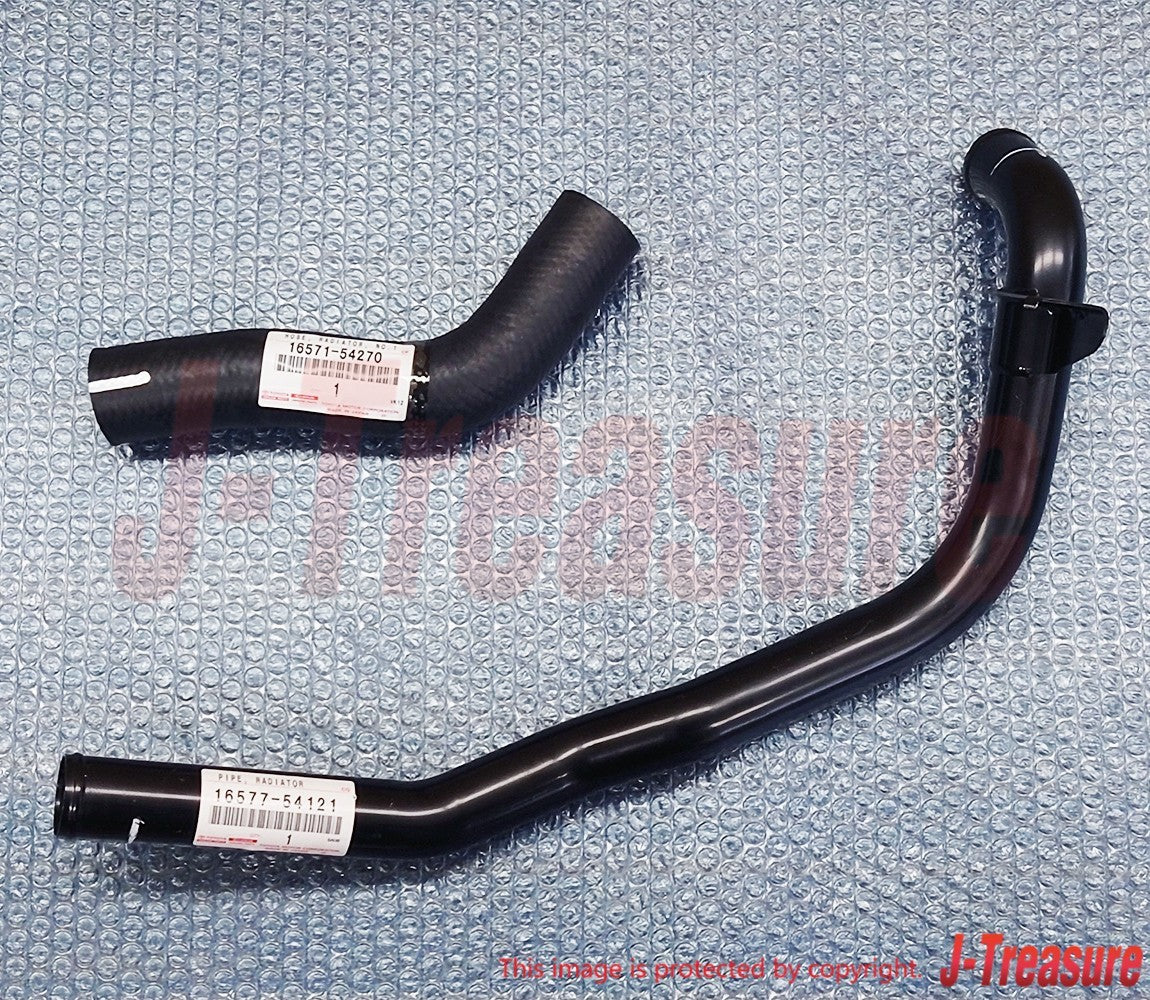 TOYOTA HILUX LN106 1988-1997 Genuine Radiator Inlet Hose & Out Pipe Set OEM