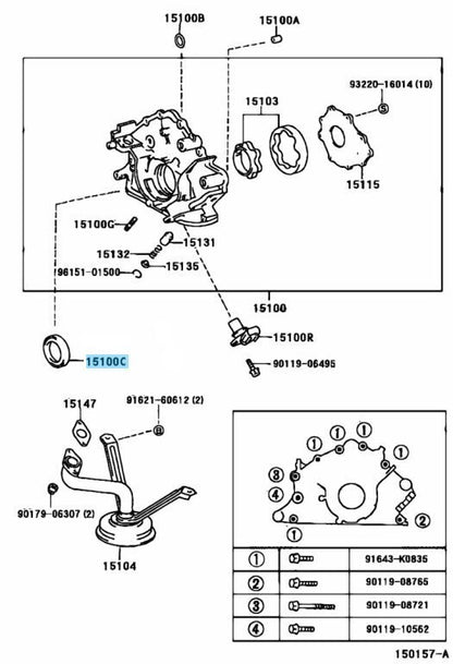 TOYOTA LEXUS Genuine 1UZFE 2UZFE 3UZFE Oil Pump Crankshaft Seal 90311-43006 OEM
