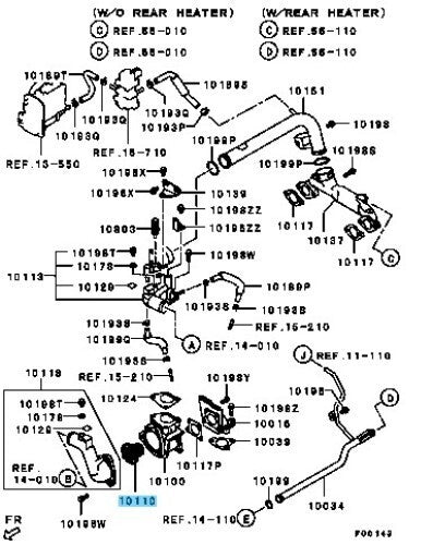 MITSUBISHI MONTERO V87W V88W V93W 1994-2006 Genuine Thermostat Kit 1305A191 OEM