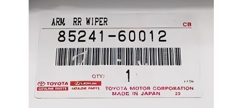 TOYOTA LEXUS LX450 FZJ80L 97-98 Genuine Rear Wiper Arm Assy 85241-60012 OEM LHD