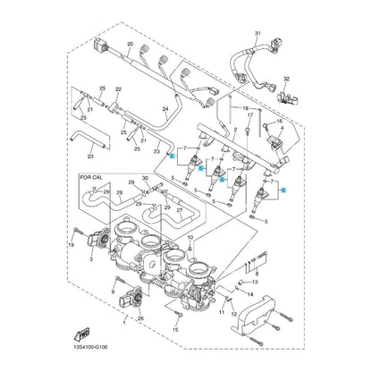 YAMAHA YZF-R6 2006-2020 Genuine Injector Assy 2C0-13761-00-00 x1 OEM