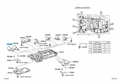 TOYOTA LEXUS Automatic Transmission Pressure Control Solenoid 35290-34010 OEM