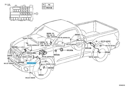 TOYOTA TUNDRA GSK50 07-21 Genuine Skid Control Sensor Wire LH 89516-0C040 OEM