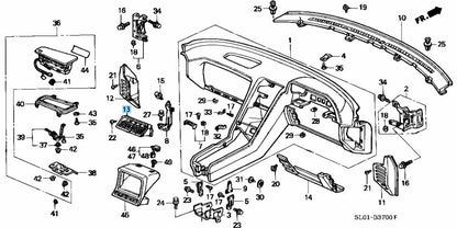 HONDA ACURA NSX NA1 NA2 Genuine Air Conditioner Center Outlet Air Duct Assy OEM