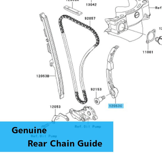KAWASAKI KX450F 2006-2008 Genuine Rear Chain Guide 12053-0065 OEM