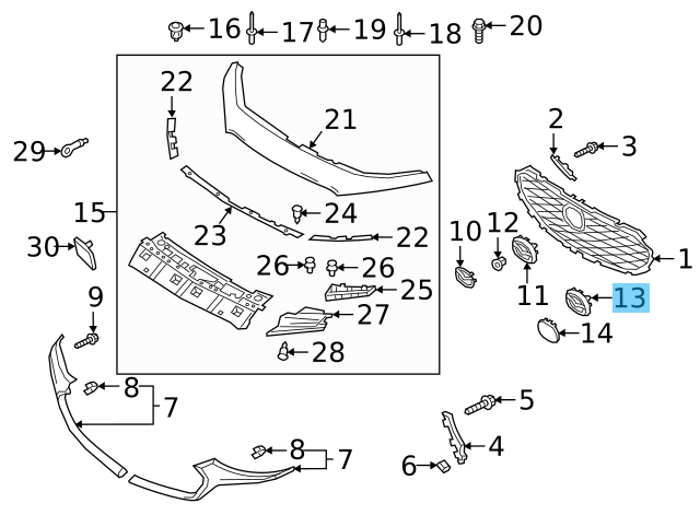 MAZDA MAZDA 3 2019-2023 Genuine Front Grille Emblem Bracket BDGK-50-721A OEM