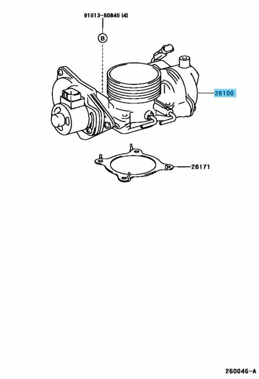 TOYOTA 4RUNNER KZN215 2002 Genuine 1KZTE Throttle Body 26100-67100 OEM