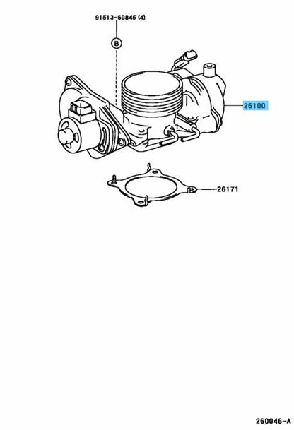 TOYOTA 4RUNNER KZN215 2002 Genuine 1KZTE Throttle Body 26100-67100 OEM