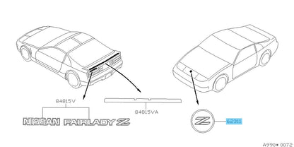 NISSAN FAIRLADY Z 300ZX Z32 93-98 Genuine Front Gold-Black Emblem 62889-46P00