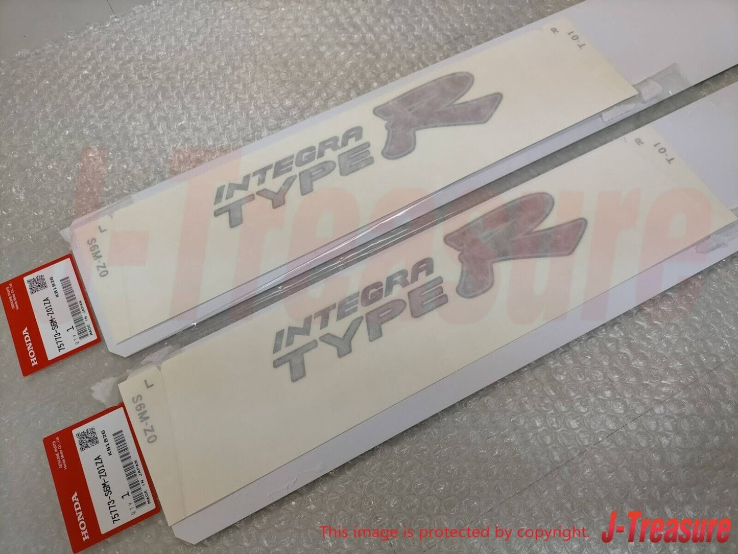 HONDA INTEGRA TYPE-R DC5 Genuine Rear Side Fender Decal Sticker Silver Set OEM