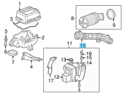 HONDA ACURA INTEGRA TYPE-R DC2 97-01 Genuine Air Induction Flow Tube Hose OEM