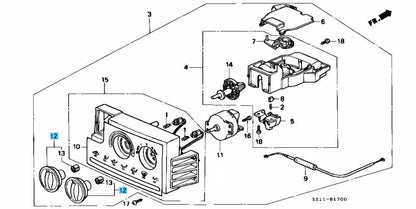 HONDA BEAT PP1 1991-1996 Genuine Heater Control Knob 79581-SS1-013 OEM