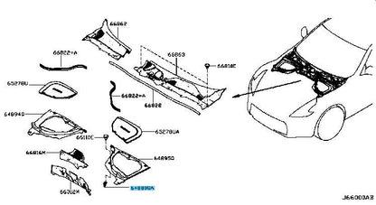 NISSAN 370Z Z34 2009-2020 Genuine Mounting Bracket RH & LH 64880-EV00A x2 Set