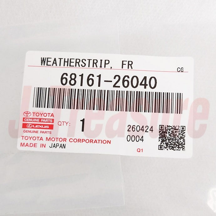 TOYOTA HIACE KDH220 '05-20 Genuine Front Door Glass Outer Weatherstrip Right OEM