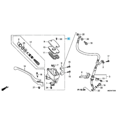 HONDA VT750RS '10-13 Genuine Front Brake Master Cylinder 45510-MEG-006 OEM
