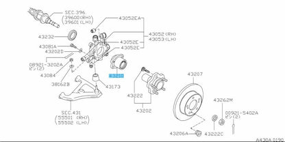 NISSAN 300ZX Z32 1990-1996 Genuine Rear Axle Inner Bearing Right 43280-AA300 OEM