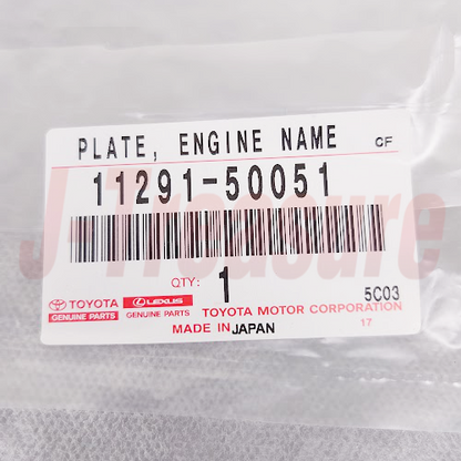 TOYOTA CAMRY MCV31 03-06 Genuine 1MZFE 3MZFE Engine Name Plate 11291-50051 OEM