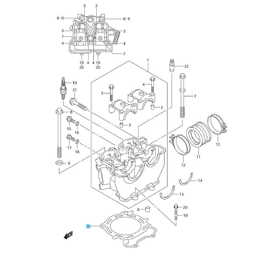 SUZUKI RM-Z250 2007-2009 Genuine Cylinder Head Gasket 11141-10H00 OEM