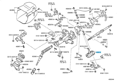 TOYOTA LEXUS LS400 UCF20 1994/10-1995/08 Genuine Tilt Steering Gear W/Motor