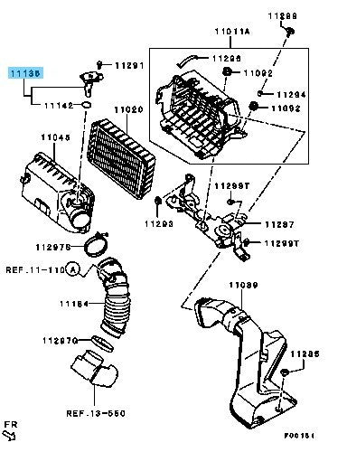 MITSUBISHI LANCER CY4A '08-16 Genuine Air Cleaner Air Flow Sensor MR985187 OEM