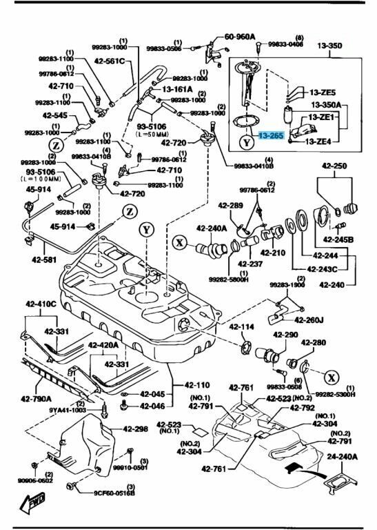 MAZDA RX-7 FD3S 1993-1995 Genuine Fuel Pump Tank Gasket HG30-60-962 OEM